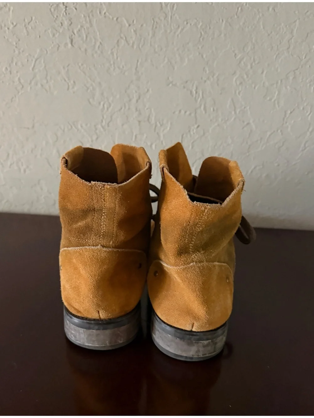 Silver Jeans Co Men’s Tan Distressed Suede Combat Boots Size 10 Military Grunge